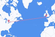出发地 加拿大伦敦前往英格兰的紐奎的航班