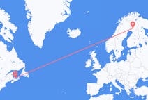Vluchten van Charlottestad, Canada naar Rovaniemi, Finland