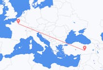 Flyg från Malatya, Turkiet till Paris, Frankrike