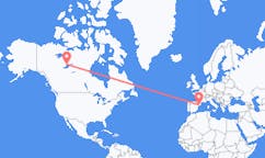 Flyreiser fra Yellowknife, Canada til Reus, Spania