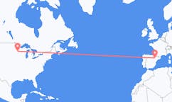 Flyreiser fra Minneapolis, USA til Zaragoza, Spania