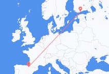 Vluchten van Helsinki naar Pamplona