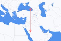 Vluchten van Medina, Benevento, Saoedi-Arabië naar Trabzon, Turkije