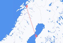 노르웨이발 나르비크, 핀란드행 바사 항공편