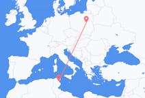 Flyg från Enfidha, Tunisien till Warszawa, Polen
