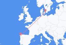 Flights from Santiago de Compostela in Spain to Copenhagen in Denmark