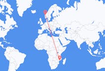 Flights from Quelimane, Mozambique to Sandane, Norway