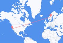 Flyreiser fra San Jose, USA til Östersund, Sverige