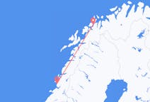 Vluchten van Brønnøysund naar Tromsø