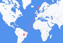 Flights from Uberlândia, Brazil to Bergen, Norway