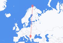Loty z Skopje, Macedonia Północna do Lakselva, Norwegia