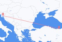 크로아티아 리예카에서 출발해 터키 트라브존으로(으)로 가는 항공편