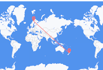 Flights from Wellington, New Zealand to Kiruna, Sweden