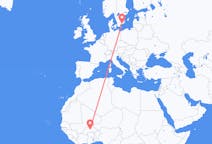 Flyreiser fra Ouagadougou, Burkina Faso til Karlskrona, Sverige