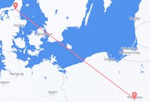 Flyrejser fra Aalborg, Danmark til Warszawa, Polen
