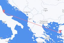 イタリアのペスカーラから、ギリシャのミティリーンまでのフライト
