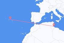 Flyreiser fra Djerba, Tunisia til Terceira, Portugal