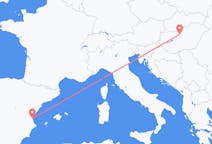 Vols de Budapest, Hongrie à Valence, Espagne