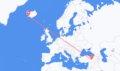 Flights from the city of Elazığ, Turkey to the city of Reykjavik, Iceland