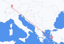 Flights from Samos, Greece to Friedrichshafen, Germany