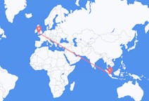 Flyrejser fra Jambi, Indonesien til Cardiff, Wales