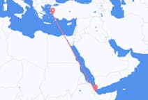 Flyreiser fra Balbala, Djibouti til Samos, Hellas
