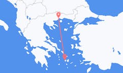 Vluchten van de prefectuur Kavala, Griekenland naar Paros, Griekenland