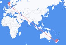 Flyg från Timaru, Nya Zeeland till Oslo, Nya Zeeland