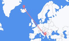 アイスランドのグリムジーから、イタリアのブリンディジまでのフライト