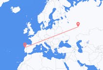 Vluchten van Kazan, Rusland naar Porto, Portugal