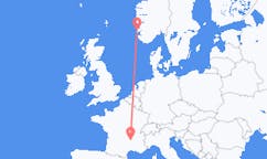 Flights from Le Puy-en-Velay, France to Haugesund, Norway