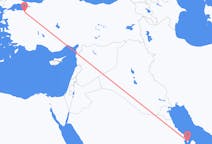 Lennot Bahrainin saarelta, Bahrain Bursaan, Turkki