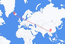 Vols de Kunming, Chine à Reykjavík, Islande