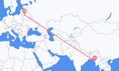 Flyreiser fra Ann, Myanmar (Burma) til Vilnius, Litauen