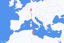 Loty z Dżerba, Tunezja do Stuttgart, Niemcy