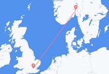 Flyg från Oslo, Norge till London, England