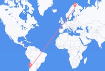 Flights from Santiago, Chile to Kittilä, Finland