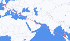 Flyreiser fra Medan, Indonesia til Tours, Frankrike