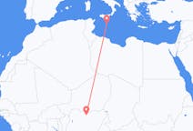 Vluchten van Kano, Nigeria naar Malta, Malta