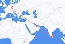 Flug frá Hambantota, Srí Lanka til München, Þýskalandi