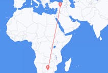 Flyreiser fra Gaborone, Botswana til Sanliurfa, Tyrkia