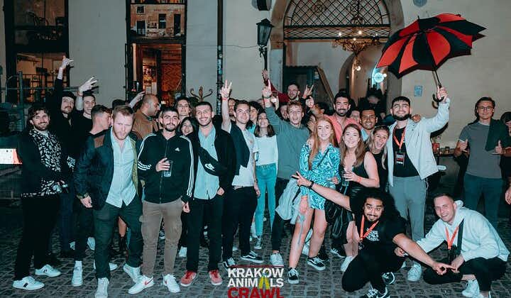 Krakow animals nightlife tour with 1 Hr of unlimited alcohol and 4 clubs/pubs
