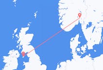 Flyrejser fra Douglas, Isle of Man til Oslo, Norge