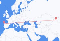 Flyreiser fra Altay prefektur, Kina til Santiago de Compostela, Spania