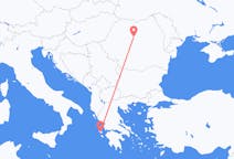 Vluchten van Targu Mures, Roemenië naar Kefalinia, Griekenland