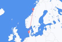 Flyg från Brønnøysund till Esbjerg