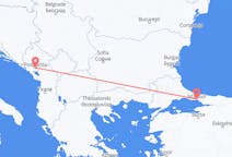 Flights from Podgorica in Montenegro to Istanbul in Turkey