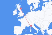 Flyreiser fra Bastia, Frankrike til Newcastle upon Tyne, England