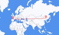 Flyreiser fra Harbin, Kina til San Sebastián, Spania