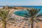 Photo of beautiful Vathia Gonia beach, Ayia Napa, Famagusta, Cyprus. Landmark tourist attraction rocky bay with golden sand.